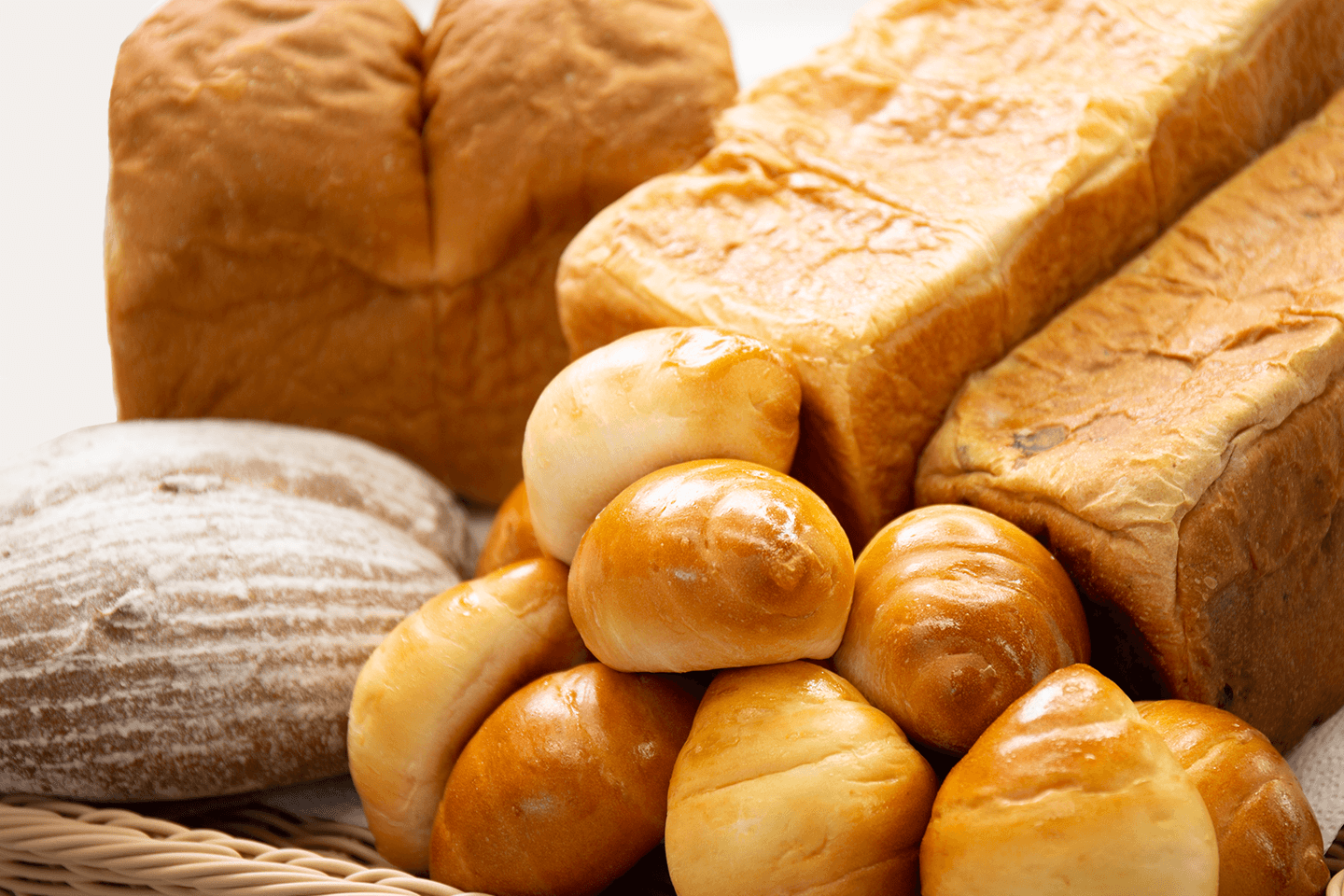 厳選されたブレンド小麦を使用